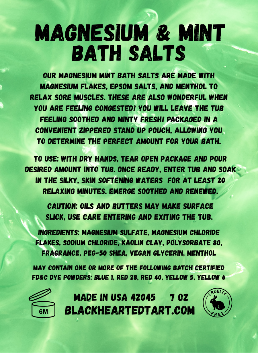 Magnesium and Mint Bath Salts