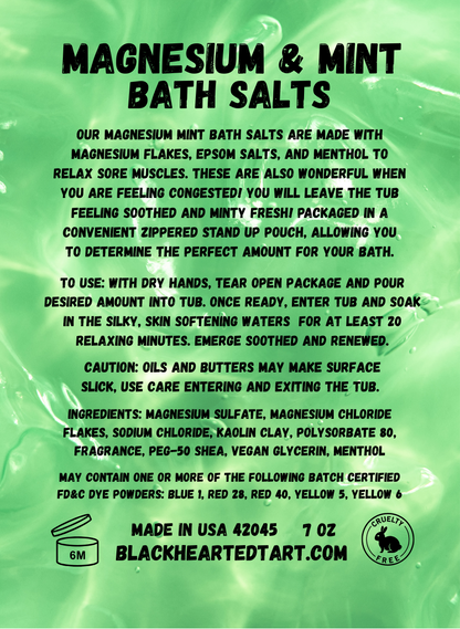 Magnesium and Mint Bath Salts