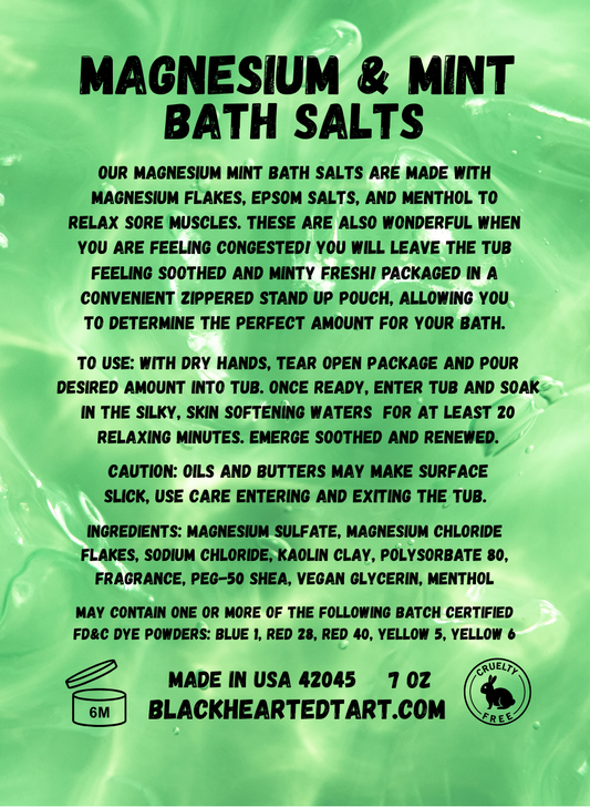 Magnesium and Mint Bath Salts