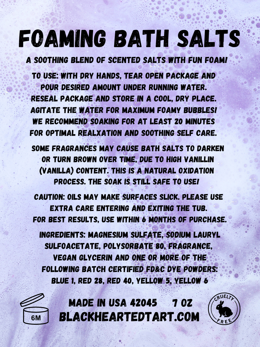 Foaming Bath Salts (Spaced Out Scent List)